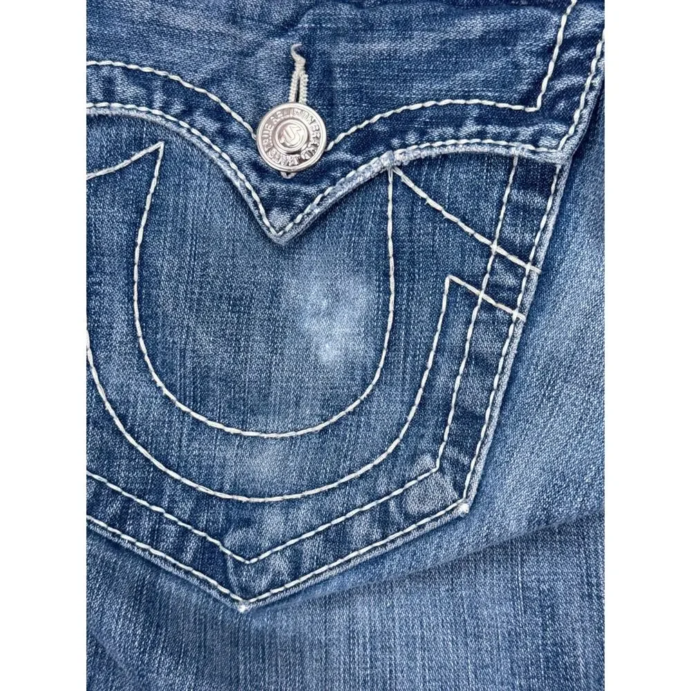 Vintage True Religion Jeans 34 x 31 Men Billy Big T Y2K Relaxed Boot Flap Pocket